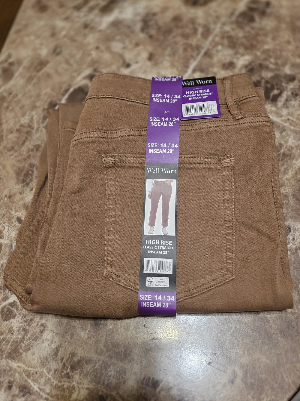 Well Worn Women's High-Rise Classic Straight Jeans - Nutshell